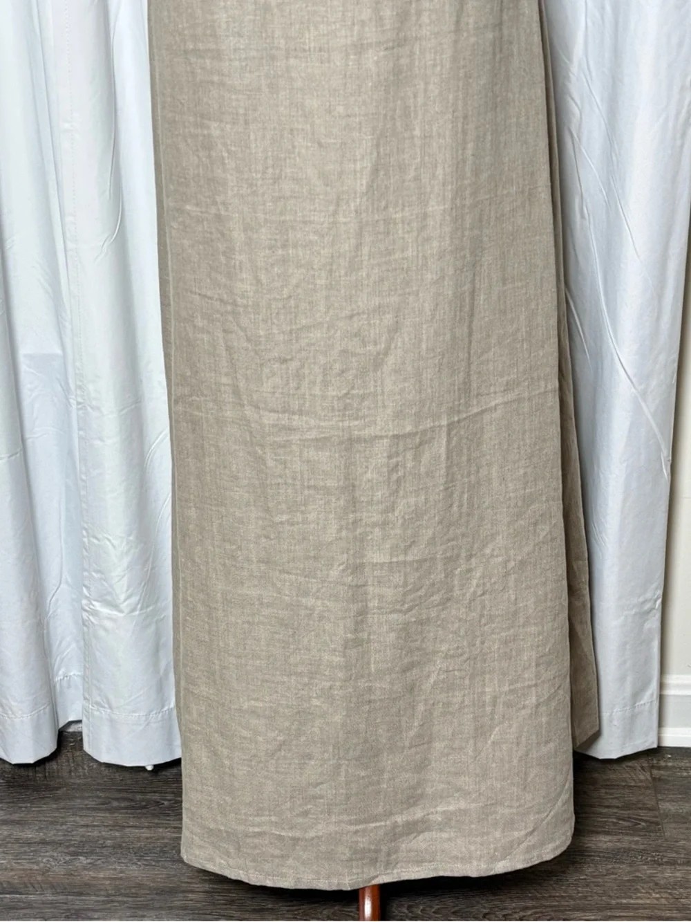 Faithfull The Brand Das Flores Linen Maxi Dress Natural Strapless NWT 10 - Picture 9 of 14